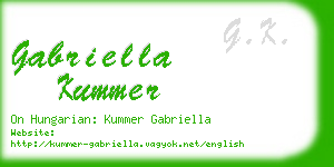 gabriella kummer business card